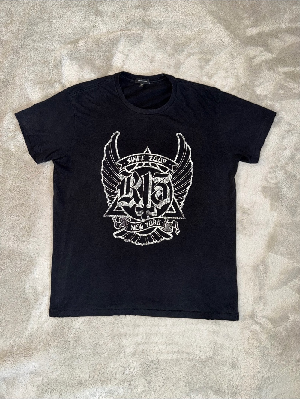 R13 Skate Boy Distressed T Shirt Women’s XS In Black Japanese Cotton